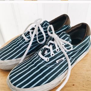 Fun blue striped vans!